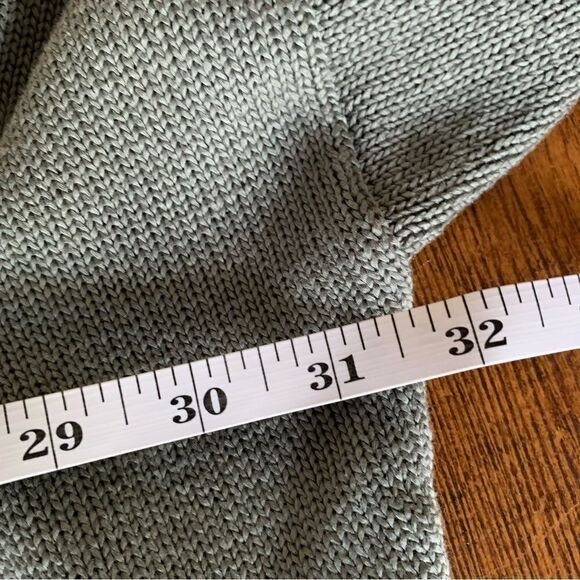 Eskandar Neiman Marcus Mock Neck Sweater Oversized Boxy Olive Green Sz L - Picture 4 of 9